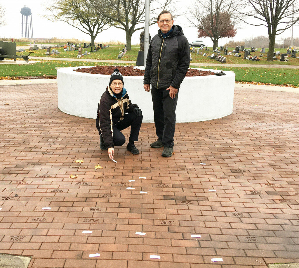 On Nov. 17, 23 bricks were engraved at the Rochelle Veterans War Memorial.