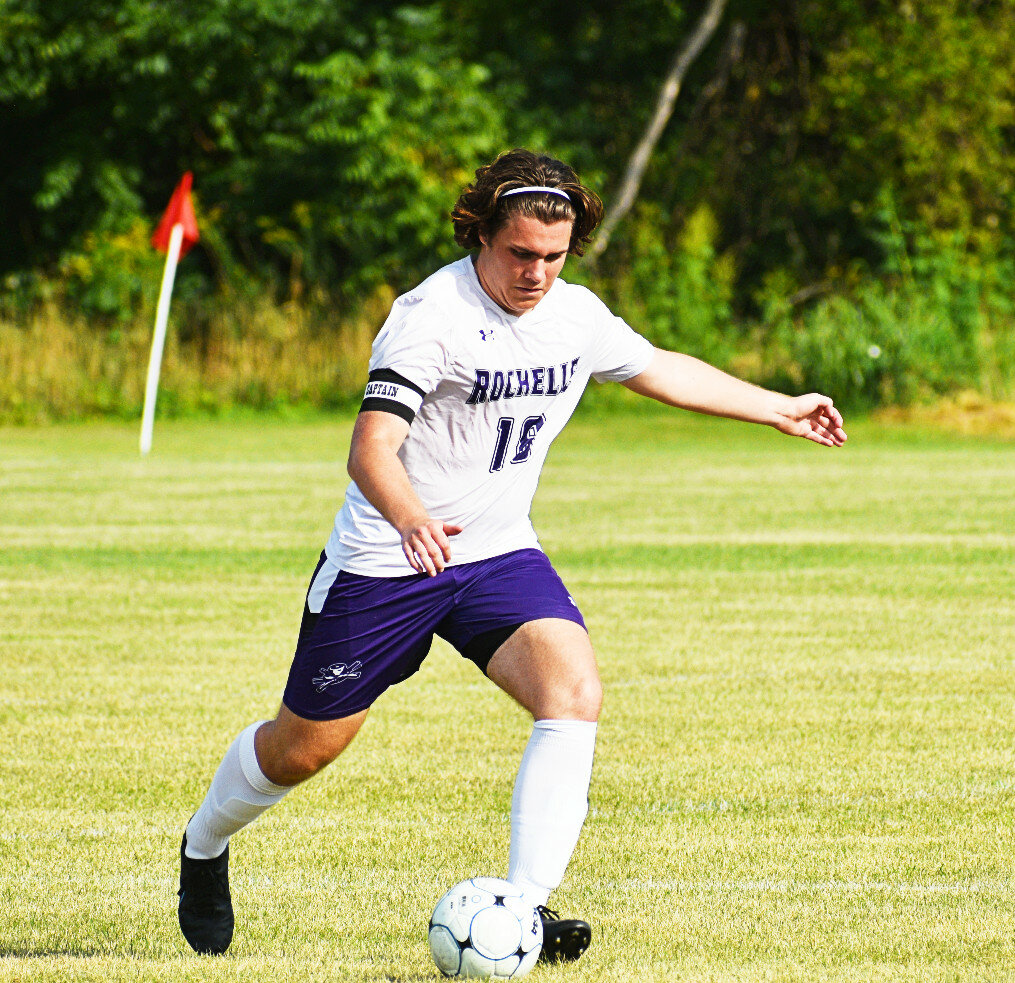The Rochelle Hub varsity soccer team saw three players receive All-Conference First Team recognition from the Interstate 8 this season including senior Bryce Whitehead, junior Jace Whitehead and senior Josue Orozco. (Photos by Russell Hodges and Marcy DeLille)