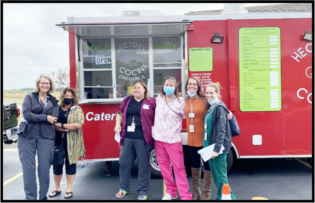 As a thank you to Serenity staff for their hard work, Hector’s Cocina from Oregon brought their popular food truck to the parking lot of Serenity Home recently.