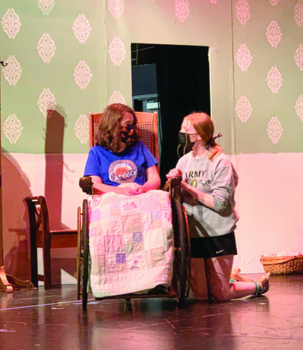 Students rehearse for the Mendota High School Fall play, "Little Women," to be presented Oct. 23-24.