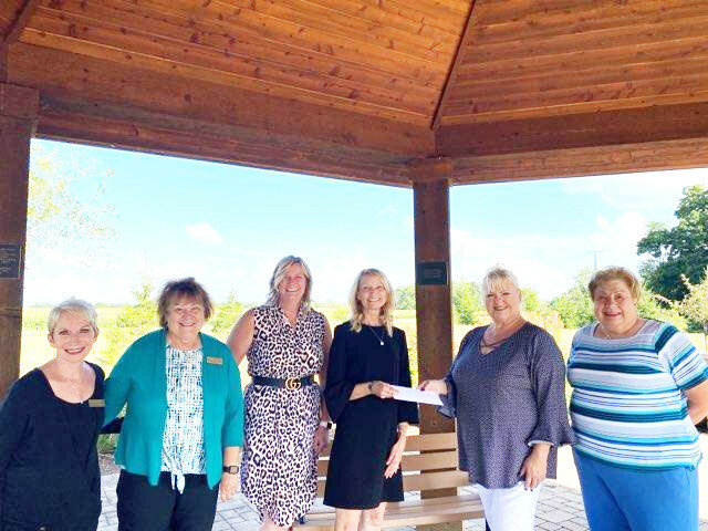 From left to right: Nancy Tracy, nurse and marketing for Serenity; Linda Alderks, nurse at Serenity; Marla Van Vickle, director of nursing for Serenity; Lynn Knodle, CEO for Serenity; Debby Katzman, 100 Women Who Care and Arlene Sangmeister, 100 Women Who Care.