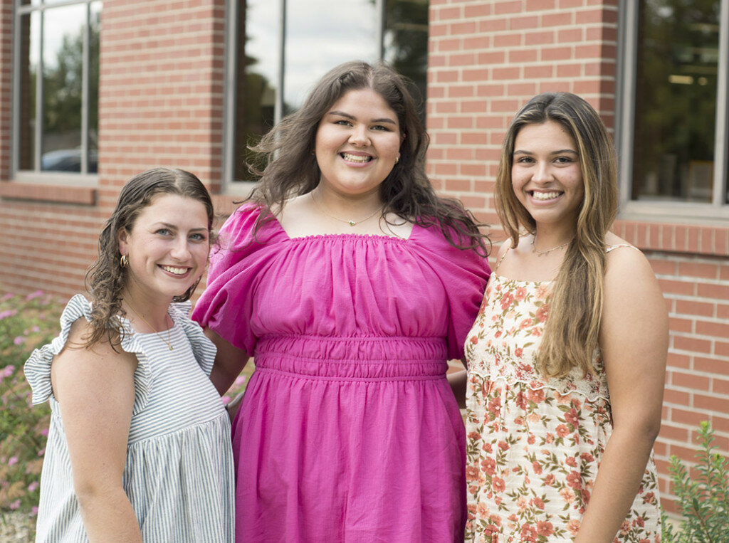 Three contestants in this year’s Sweet Corn Festival Queen Pageant, left to right, Mary DeFore, Natalie Orozco and Izabella Nanez. (Photo courtesy of Setchell Studio)