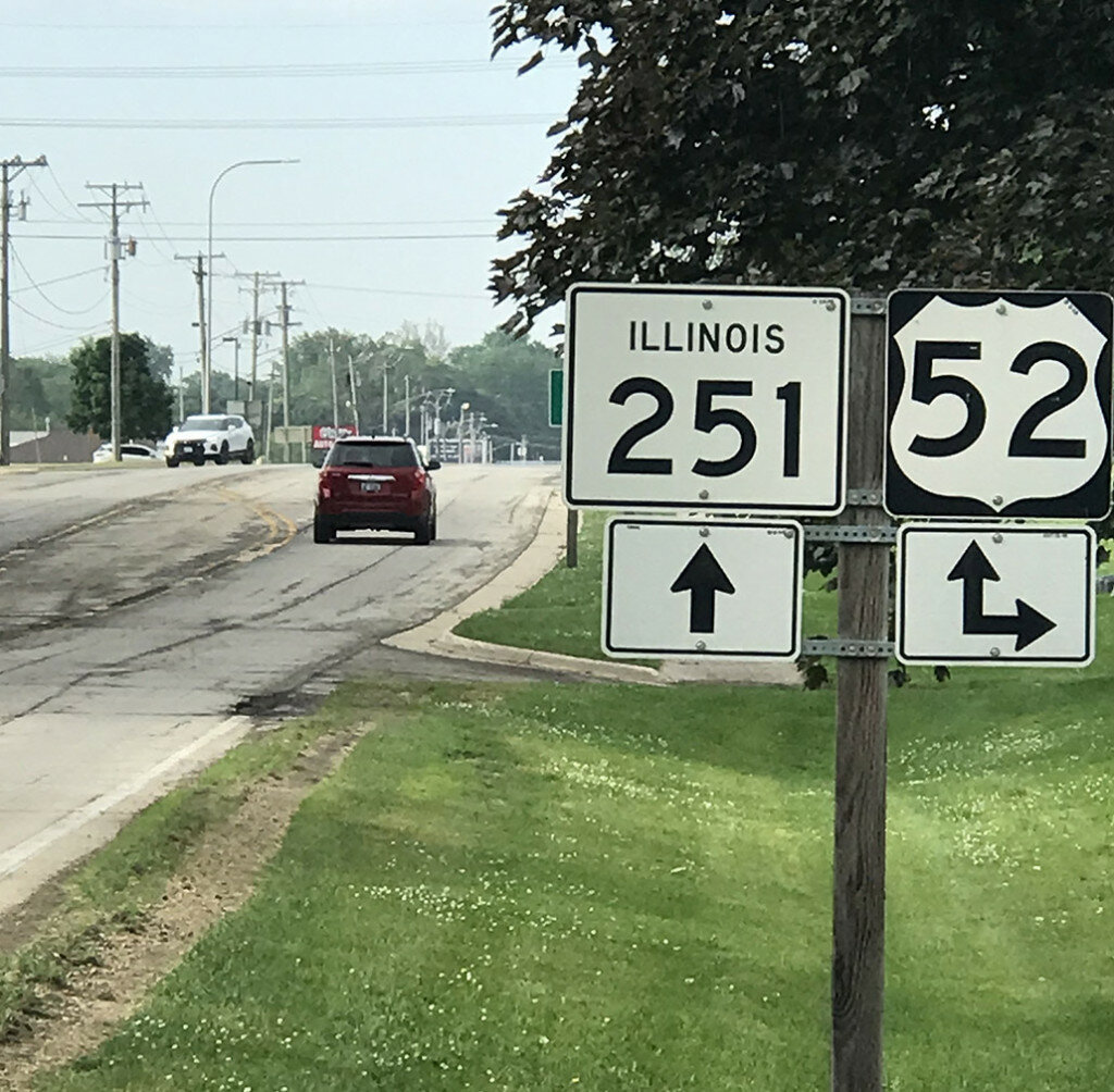 Illinois Route 251 will be resurfaced this summer from near the cemeteries at the north to just past the railroad viaduct at the south. (Reporter photo)