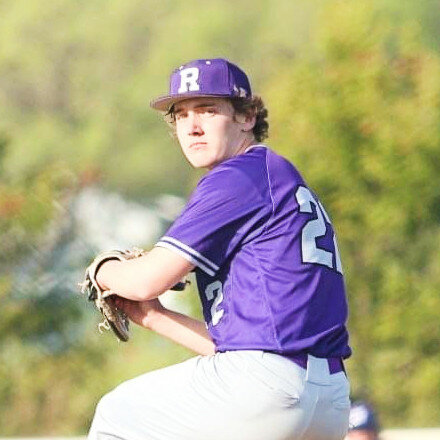 Brandon Moody struck out six batters in four innings pitched during the Rochelle Hub fresh-soph baseball game Monday afternoon. (Photo by Marcy DeLille)