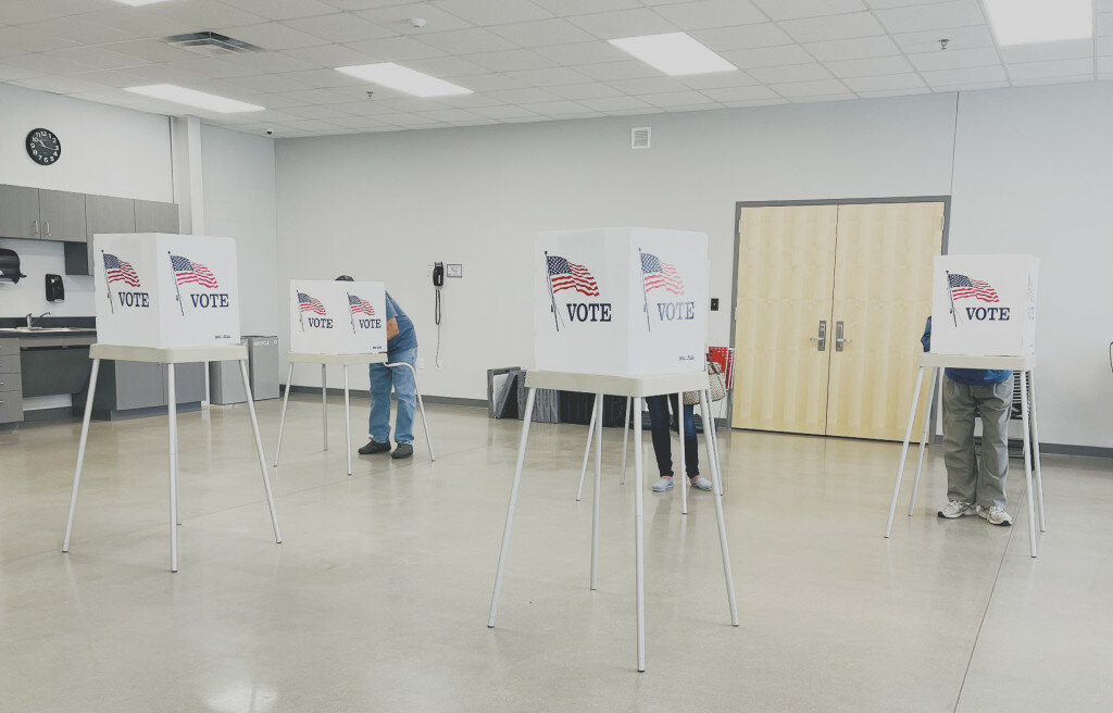 Residents voted for the first time at the park district's rec center. (Staff photo)