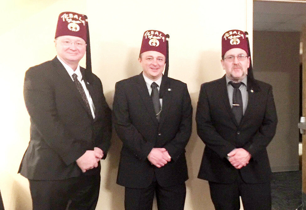 Cliff Smart, Clint Dickey and Jay Byrd were inducted into the Tebala Shriners of Rockford Jan. 23.