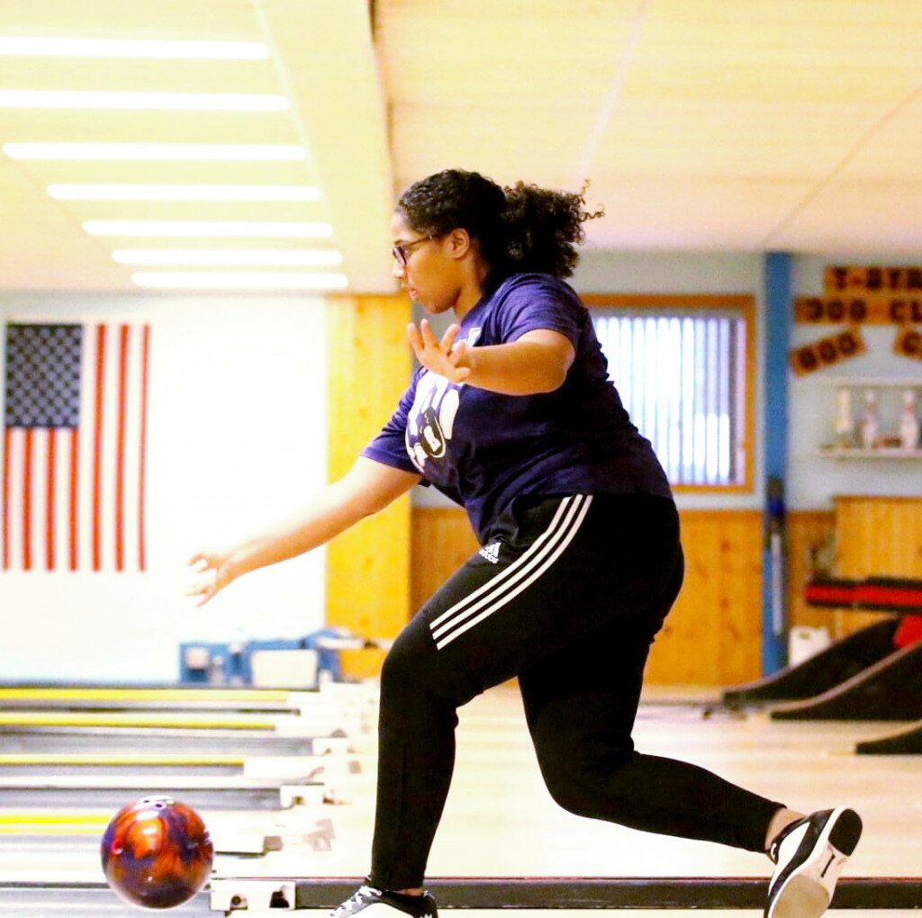 Senior Kiya Porter is looking to bring passion and energy to the Lady Hub bowling team this coming season. Porter has grown to love the sport since trying out for the program as a sophomore. (Photo by Marcy DeLille)