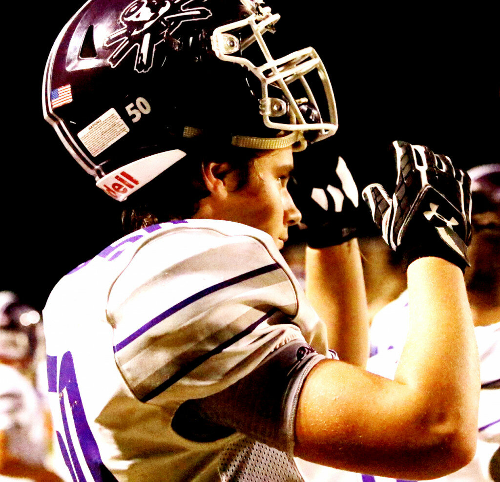 Junior Braden Alfano used his speed and quickness off the ball to record 21 tackles and two sacks for the Rochelle varsity football team this past season. (Photo by Marcy DeLille)