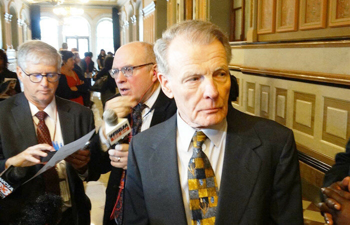 House Speaker Michael Madigan is shown in this file photo from Oct. 28, 2019, at the Capitol in Springfield. Madigan is referred to as “Public Official A” in federal court documents filed last month in which ComEd agreed to pay $200 million to resolve a federal investigation into a “yearslong bribery scheme.” (Capitol News Illinois file photo)