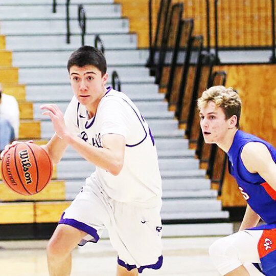 Rising junior Ryan Simmons saw his confidence grow during the second half of his first varsity season with the Hubs. His play also helped the sophomore team win 24 games as well as Rochelle's first conference title at the sophomore level in 11 years. (Photo by Marcy DeLille)