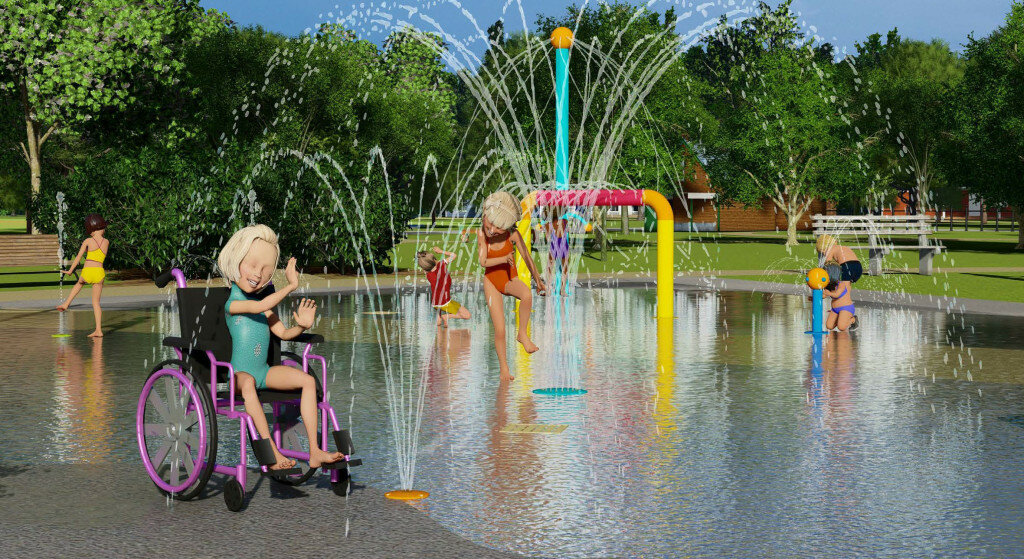 Above is a rendering of the splash pad planned at the Spring Lake Pool facility.