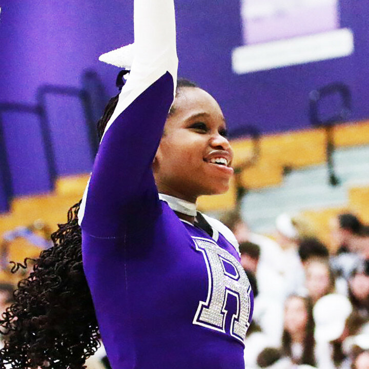 Rochelle senior Kylee Brown emerged as an important leader for the varsity cheerleading team this past season. (Photo by Marcy DeLille)