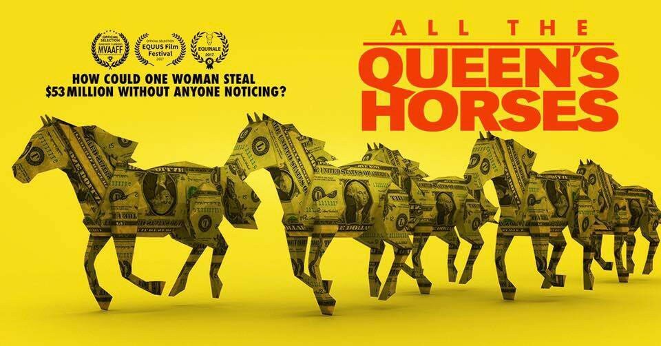 Sunday, March 8, at 3 p.m., the free showing of the documentary All The Queens Horses at the Ellice Dinges Center. This event is free and open to the public. Refreshments will be provided. How could one woman steal $53 million without anyone noticing? As city comptroller of Dixon, Rita Crundwell stole $53 million of public funds across 20 years––making her the perpetrator of the largest case of municipal fraud in American history. She used the funds to build one of the nation’s leading quarter horse breeding empires, all while forcing staff cuts, police budget slashing, and neglect of public infrastructure. All The Queens Horses investigates her crime, her lavish lifestyle and the small town she left in her wake.