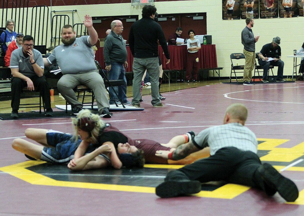 Marc Rogers / Journal — Riece McCormack with the pin and a win.