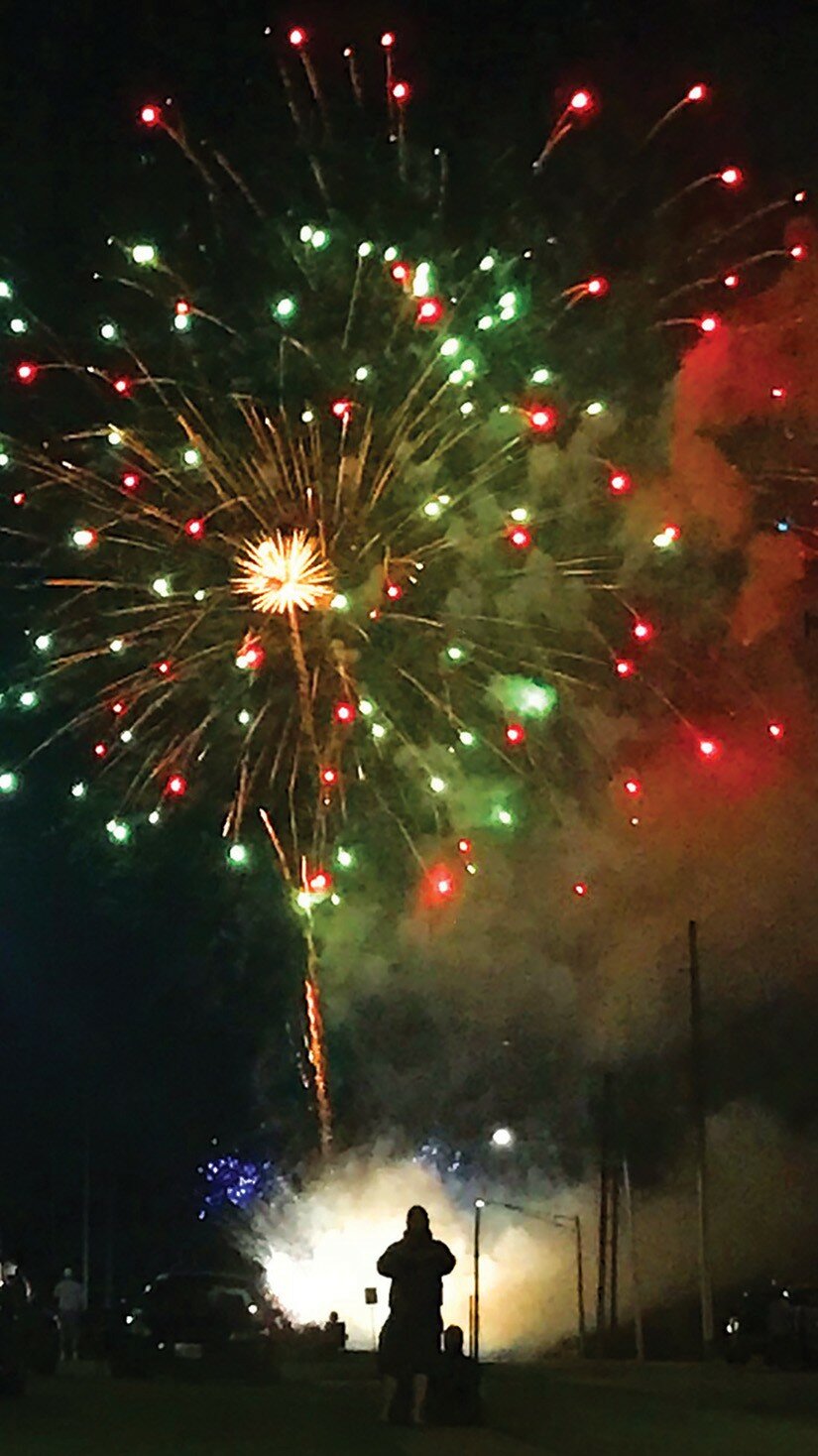 Courtesy of Susan Muñoz — 
Area residents enjoyed literally some explosions of color on July 5 as Celebrate Clinton and the City of Clinton presented the annual Independence Day fireworks show.