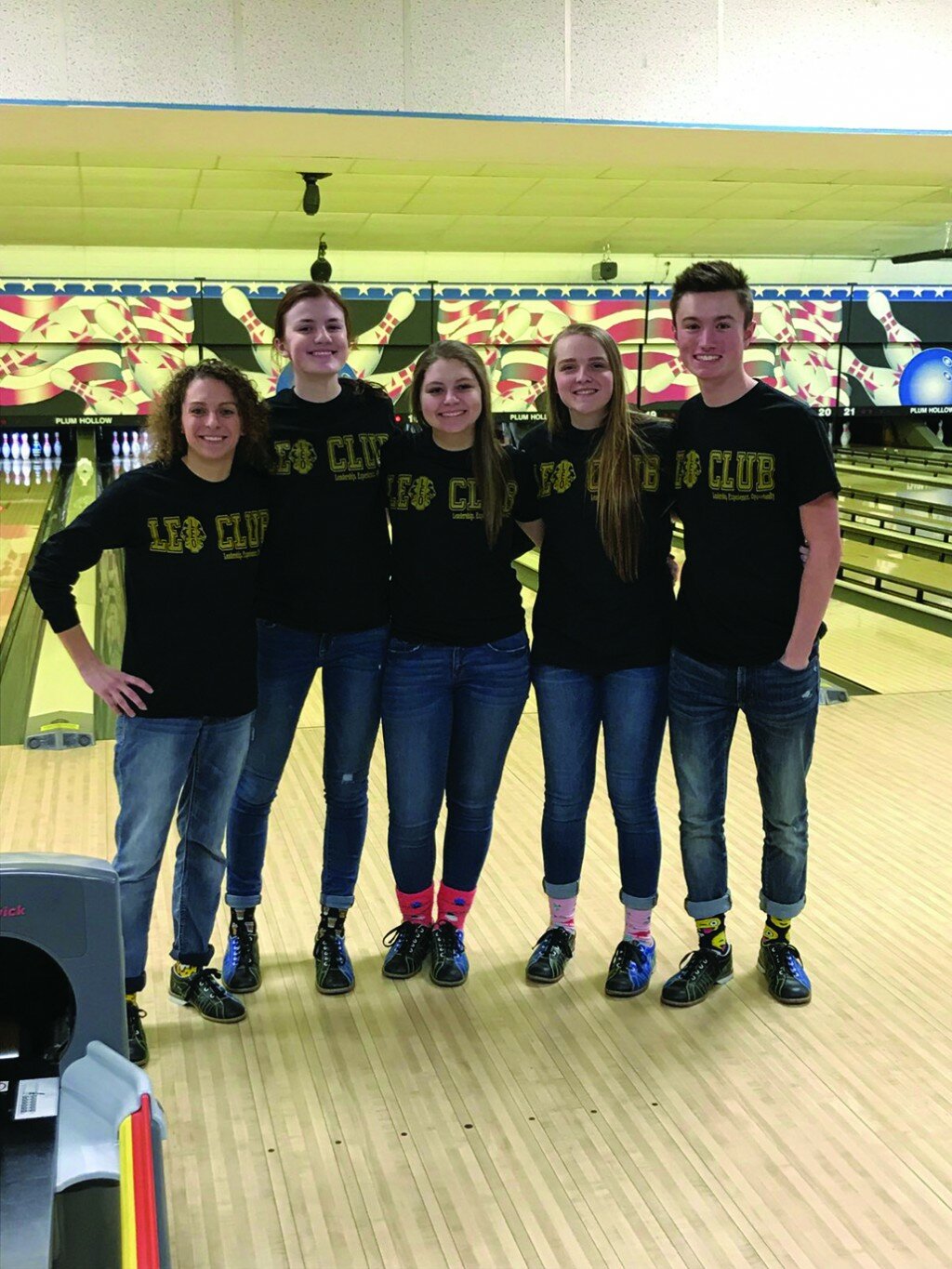 The Amboy High School Leo Club participated in the Lion’s District Foundation Bowl-A-Thon recently.