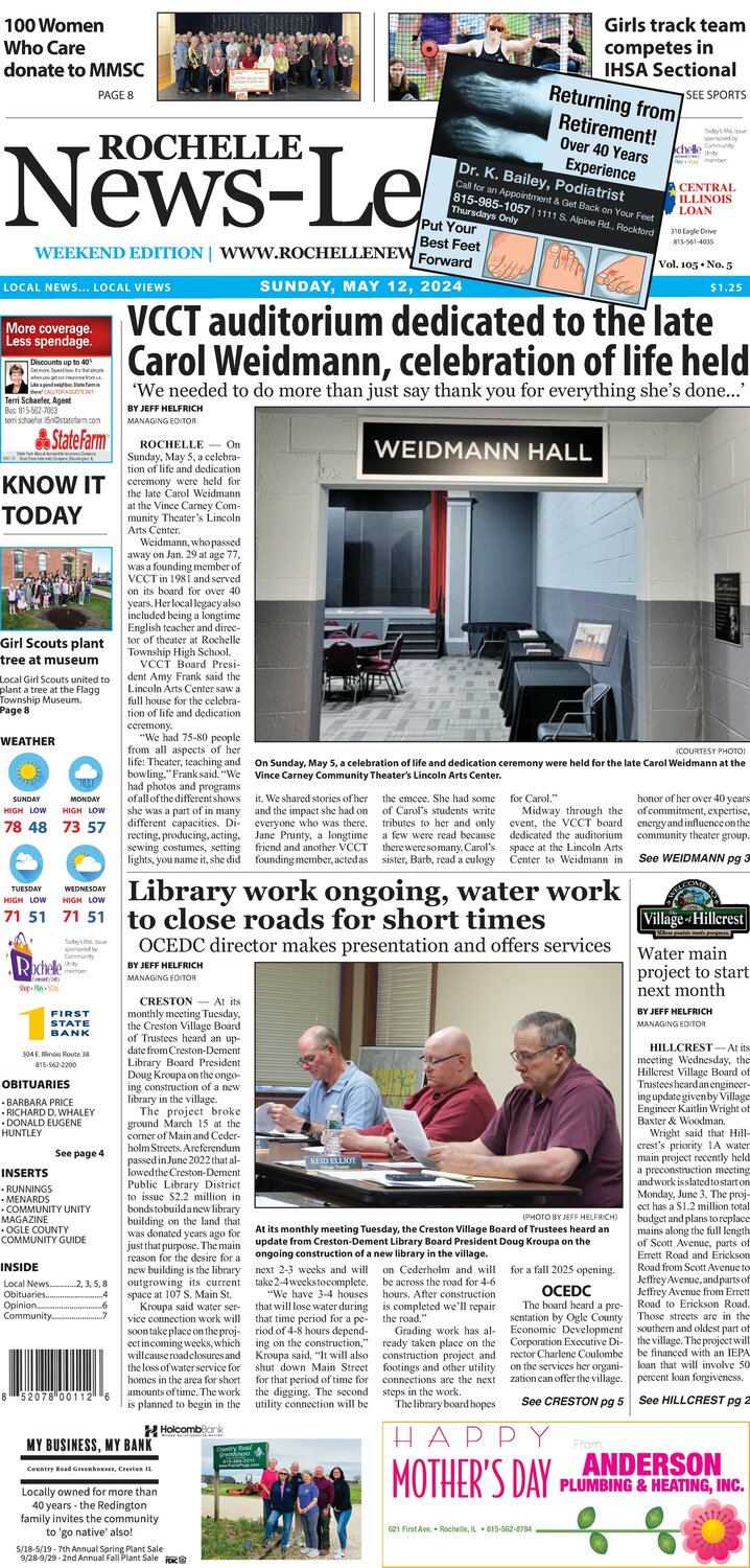 Rochelle News-Leader — Sunday, May 12, 2024 - The Rochelle News-Leader