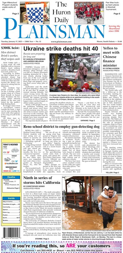 Plainsman - Tuesday, January 17, 2023 - The Daily Plainsman