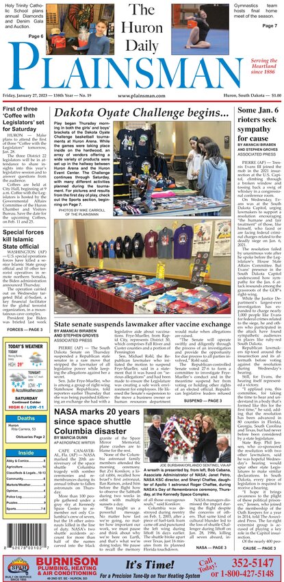 Plainsman - Friday, January 27, 2023 - The Daily Plainsman