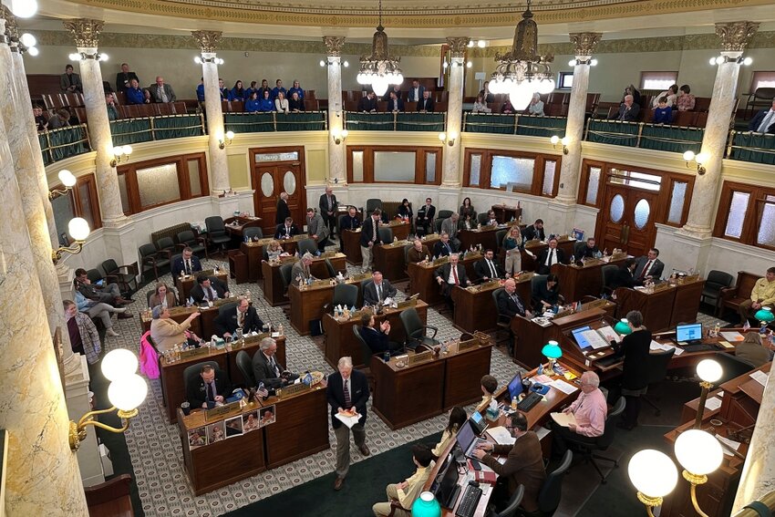 The South Dakota Senate begins a floor session on Feb. 22 at the state Capitol in Pierre.