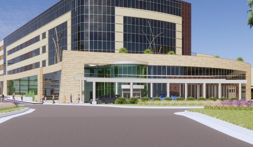 This is an artist's rendering of the women's and children's building planned for Avera McKennan in Sioux Falls.