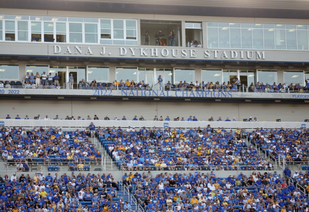 South Dakota State hosts Mercer on Saturday in the second round of the FCS Playoffs at Dana J. Dykhouse Stadium. The Jackrabbits have averaged 18,207 fans at home games this season. (Andrew Holtan/Brookings Register)