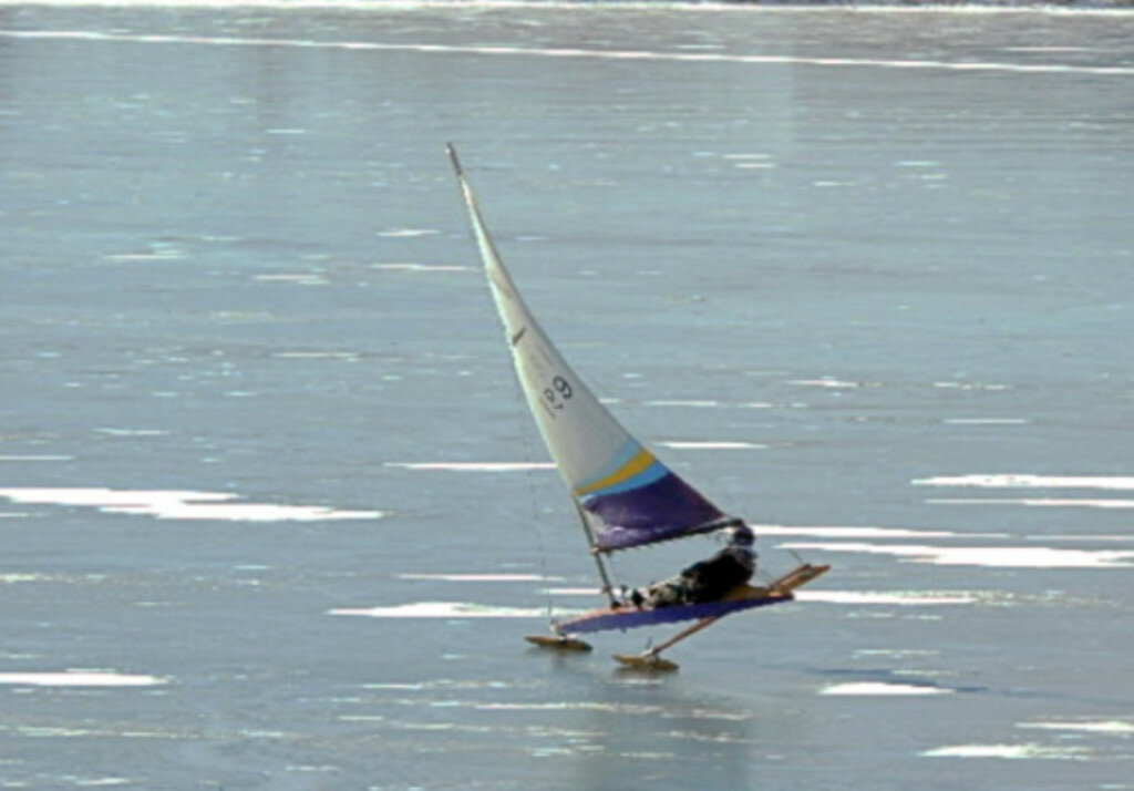 Ice boating on Lake Campbell is good when the Lake freezes fast and smooth as it did this year on Nov. 23-24. (Courtesy photo)
