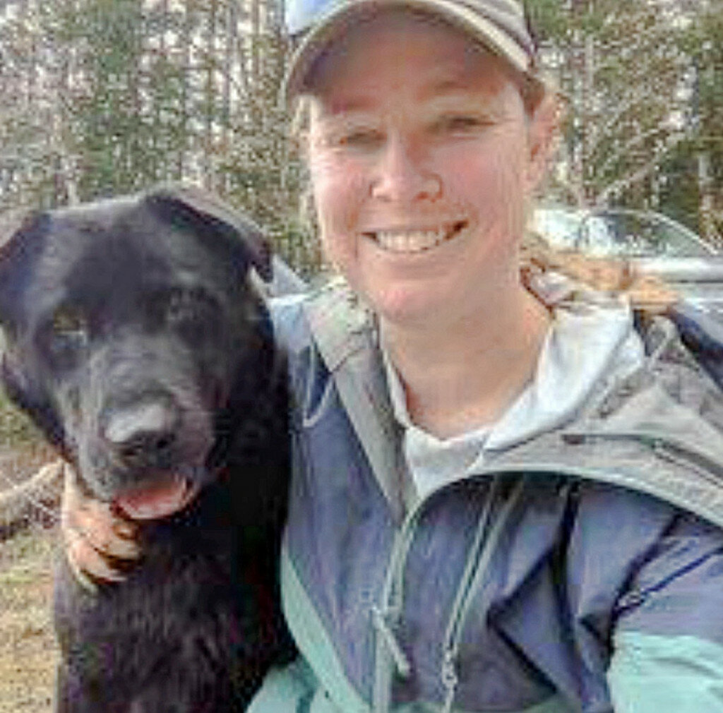 SDSU graduate student Anna Weesies and her CK9 (conservation canine) who helps her with moose research. (Courtesy photo)