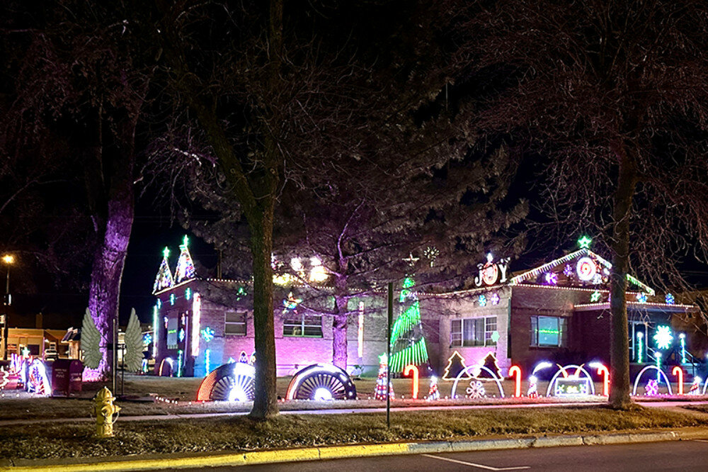 Photo courtesy HRMC
The light show on the corner of 5th Street and Kansas Avenue is live through the evening of January 5.