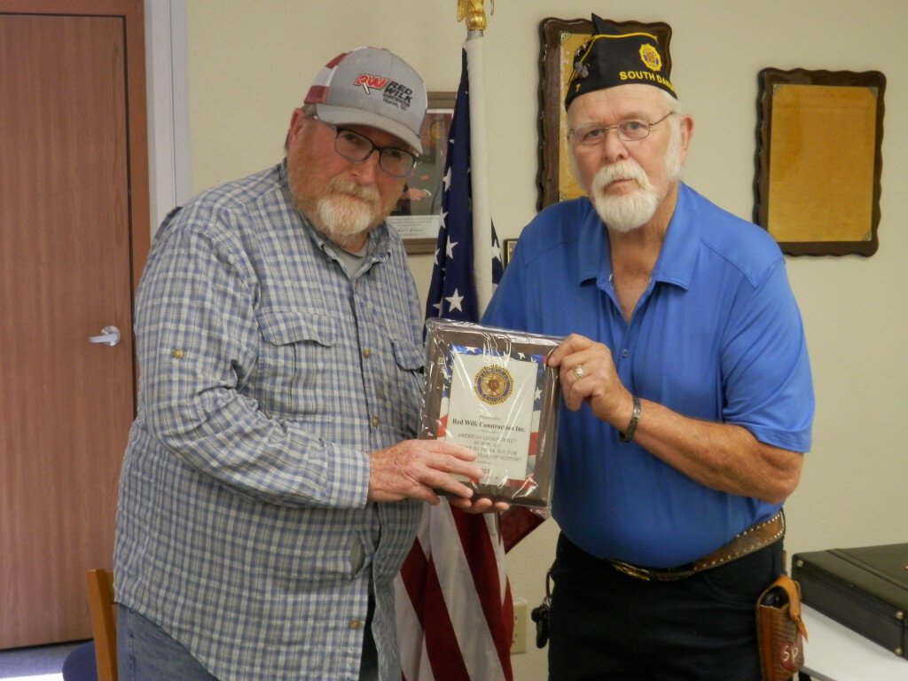 Wilk honored as Legion supporter - The Daily Plainsman