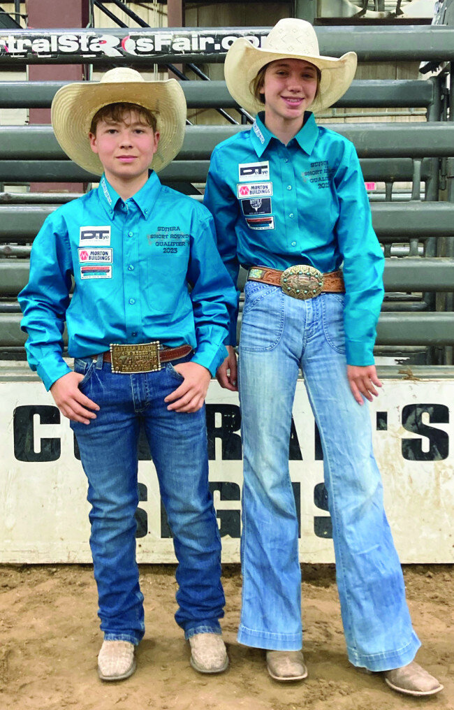 CONTRIBUTED
Huron Middle School students Mason Hunter, left, and Charleigh Brewer qualified for the National Junior High Rodeo Finals.