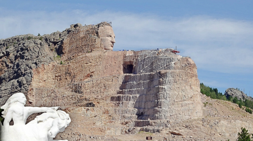 The project to create the likeness of Lakota leader Crazy Horse in the granite on Thunderhead Mountain is marking its 75th anniversary. (Courtesy photo/Crazy Horse Memorial)