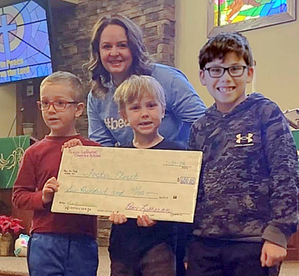 The Peace Lutheran School raised funds for the Foster Closet. (Courtesy photo)