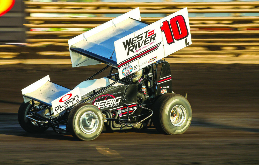 Photo courtesy liebig motorsports
Sprint car driver Scott Bogucki pilots his ride in this publicity photo for Liebig Motorsports, based in Rapid City. Bogucki is among the drivers committed to the May 11 Midwest Sprint Touring Series stop in Huron.