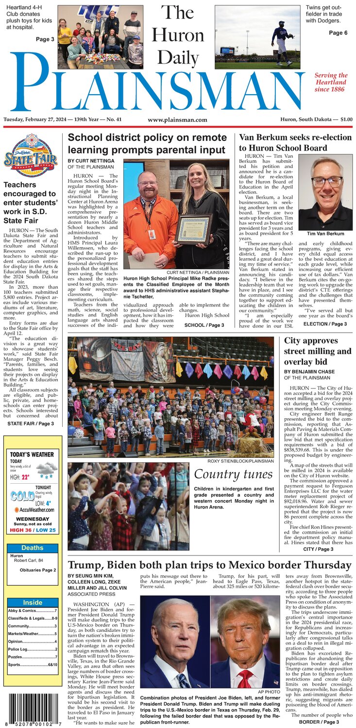 Huron Plainsman 02-27-2024 - The Daily Plainsman