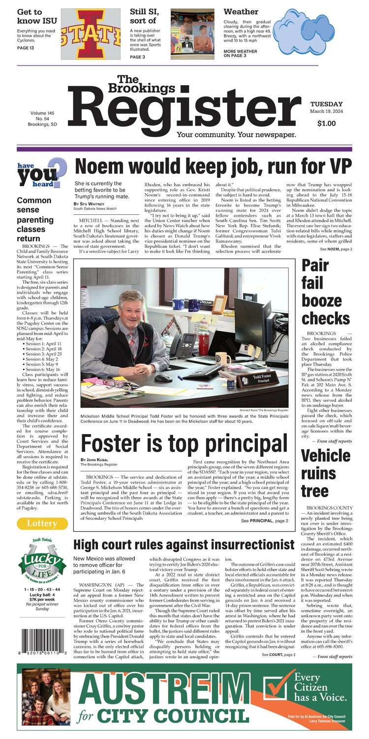 Brookings Register 03/19/2024 Brookings Register