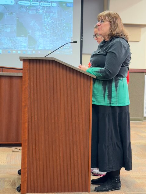 Heidi Wayland, center director at the Torrington Learning Center, and Jessica Rohrer, center director at the Lincoln Infant and Toddler Center spoke to the city council on Tuesday evening.