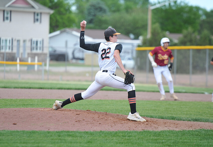 Leftie pitcher Mac Hibben started for the Tigers against the Rocky Mountain Lobos at the Bullock Tournament on June 7, striking out eight over the course of the game.