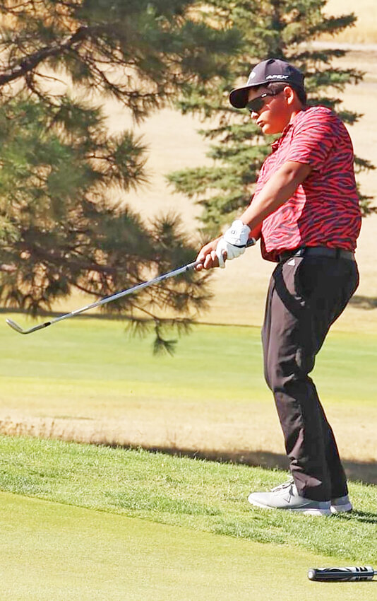 Sophomore Hudson Leimser, photographed at the Tiger Invite on September 13, captured 13th place at the 2A state tournament.