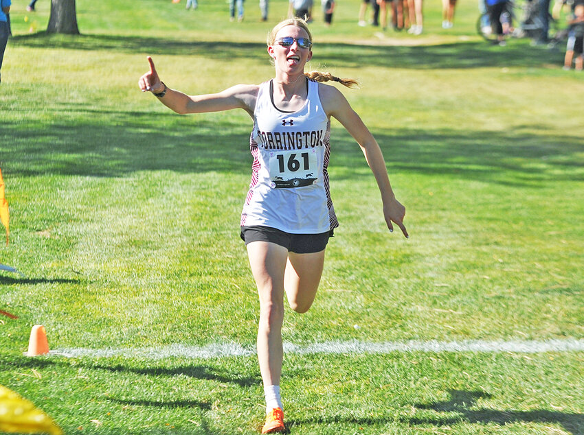 Southeast High School junior Kaycee Kosmicki crossed the finish line in first place for the varsity girls’ 5K at the Scottsbluff inivitational on Friday, October 4. Kosmicki posted a time of 21 minutes, 4.72 seconds. Three Goshen County harriers, competing for the Torrington High School squad, earned top 10 placings at the invitational.