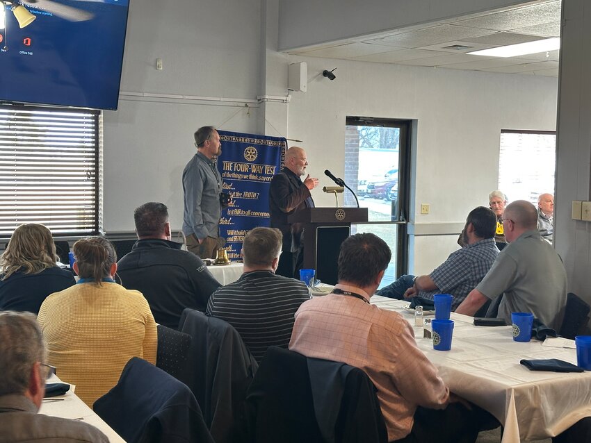 Herb Doby, City of Torrington Mayor, spoke to the Torrington Rotary Club during the club's Monday meeting at the Cottonwood County Club. Doby had an opportunity to answer a few questions from the audience before the meeting was then adjourned.