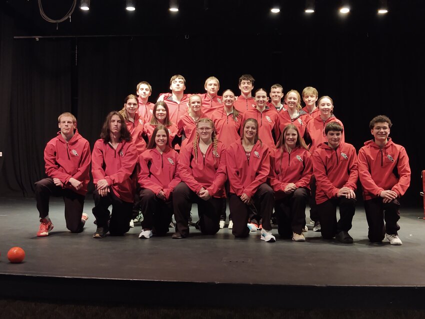 2025 Track and Field team pic cutline
Nathan Miller (front L-R), Cian Kimes, Abby Glavan, Kyra Willey, Gracie ZumBrunnen, Royal Kremers, Kayden Goodwin and Joaquin Cassiano. Sophia Durham (middle L-R), Brecken Ricker, Emily ZumBrunnen, Addisyn Bauersachs, Marleigh Smith, Jaci Vetter and Bristol Cardwell. Gunner Miller (back L-R), Raynce Brott, Isaac Assman, Brady Swisher, Charlie Gaukel and Aiden Beslich. Not pictured is Jackson Smith, Connor Luker, Malachi Ybarra and Skyler Daniels.