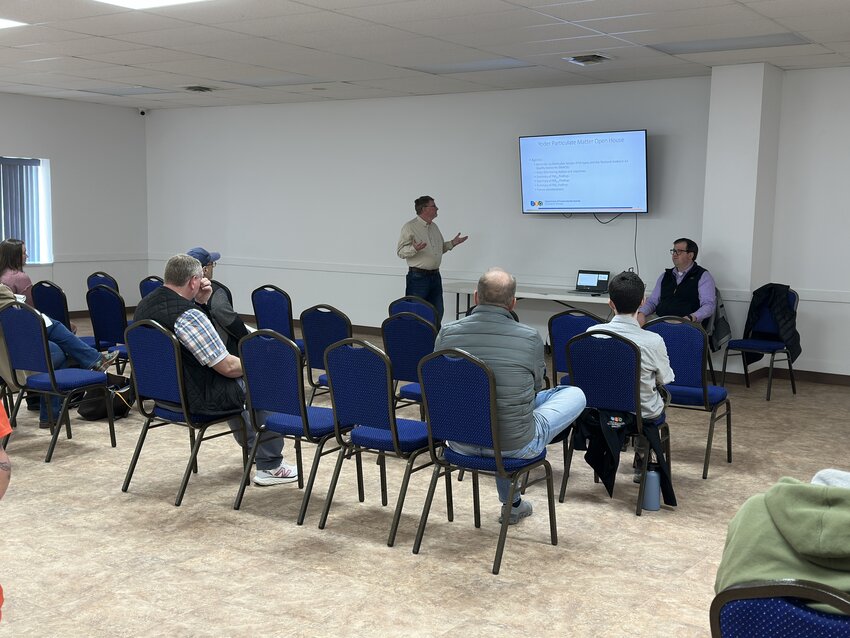 Yoder residents and concerned citizens attended the DEQ’s open house where the department discussed particulate matter monitoring and the next steps for the town.