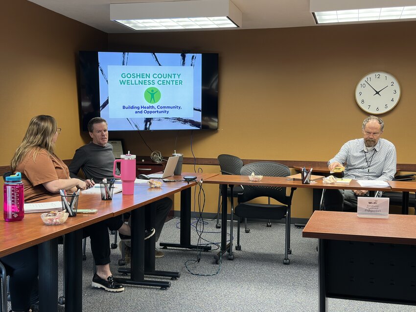 Members of the Goshen County Wellness Center met on Wednesday afternoon to discuss the plans for a recreation center in the community. Topics of discussion were accumulating a joint powers board to help over seen the center, funding and location.