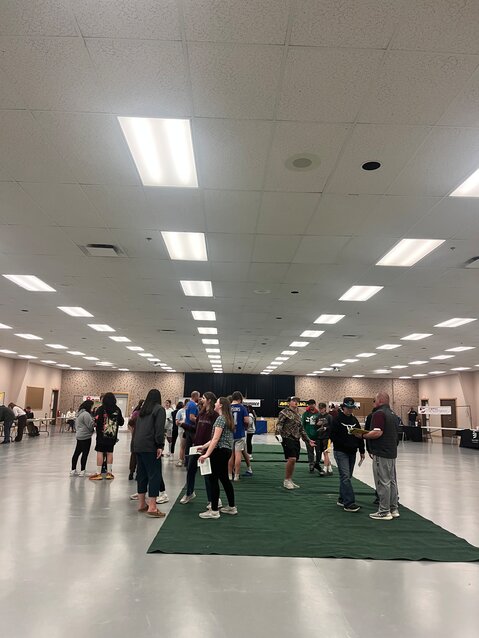 Area students participated in the game of Life during the North Platte Valley Board of Realtors’ Reality Town. Eighth graders get a taste of their future as they are given a job with a salary and more.