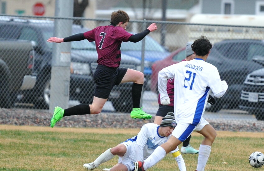 LFL senior Anthony Arnusch, photographed above during a home game against Gering on April 1, captured his second consecutive 3A underclassman player of the year award.
