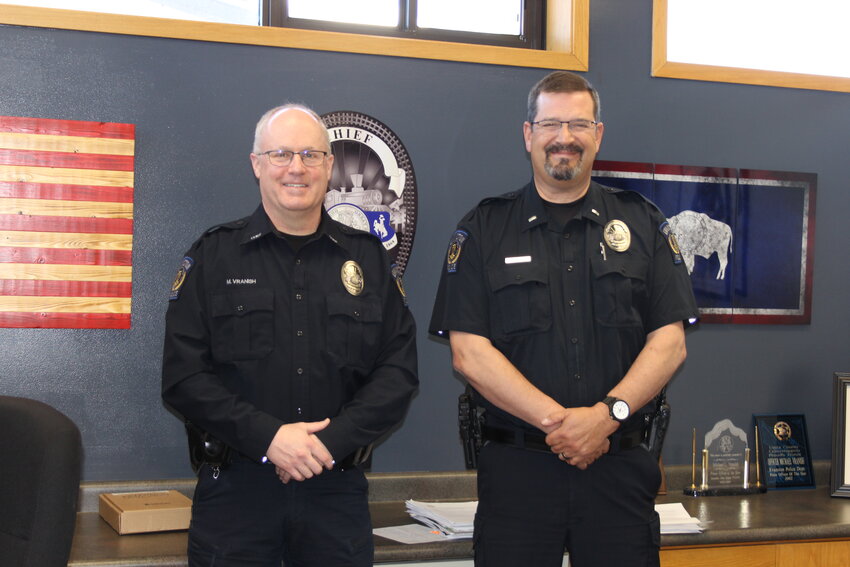 EPD Chief Mike Vranish and Lt. Ken Pearson shared the benefits of working for a small-town police force.