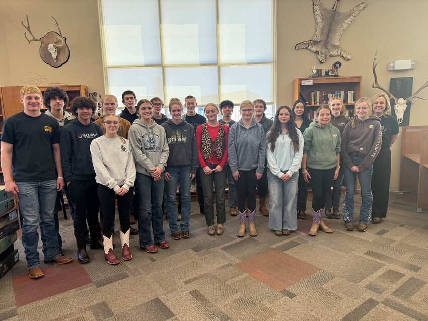 Seniors at Kemmerer Junior-Senior High School and New Frontier High School recently received Jae’s Boots to help open conversations about mental health among students and with adults.