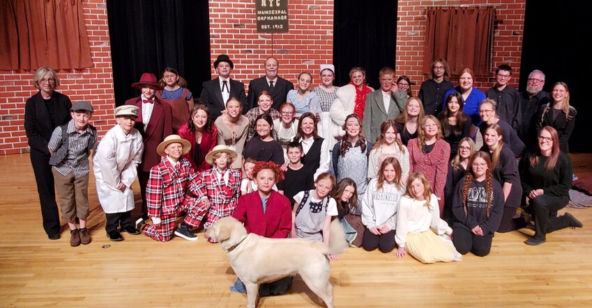 The cast of the Big Piney High School’s production of the musical ‘Annie’ includes one teacher, one Labrador, eight high school students and 17 middle schoolers.