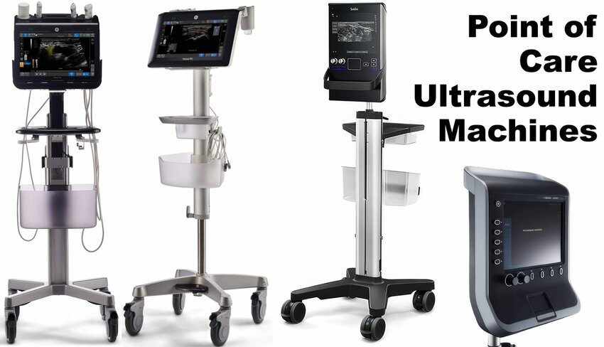Examples of Point of Care Ultrasound machines.